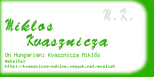 miklos kvasznicza business card